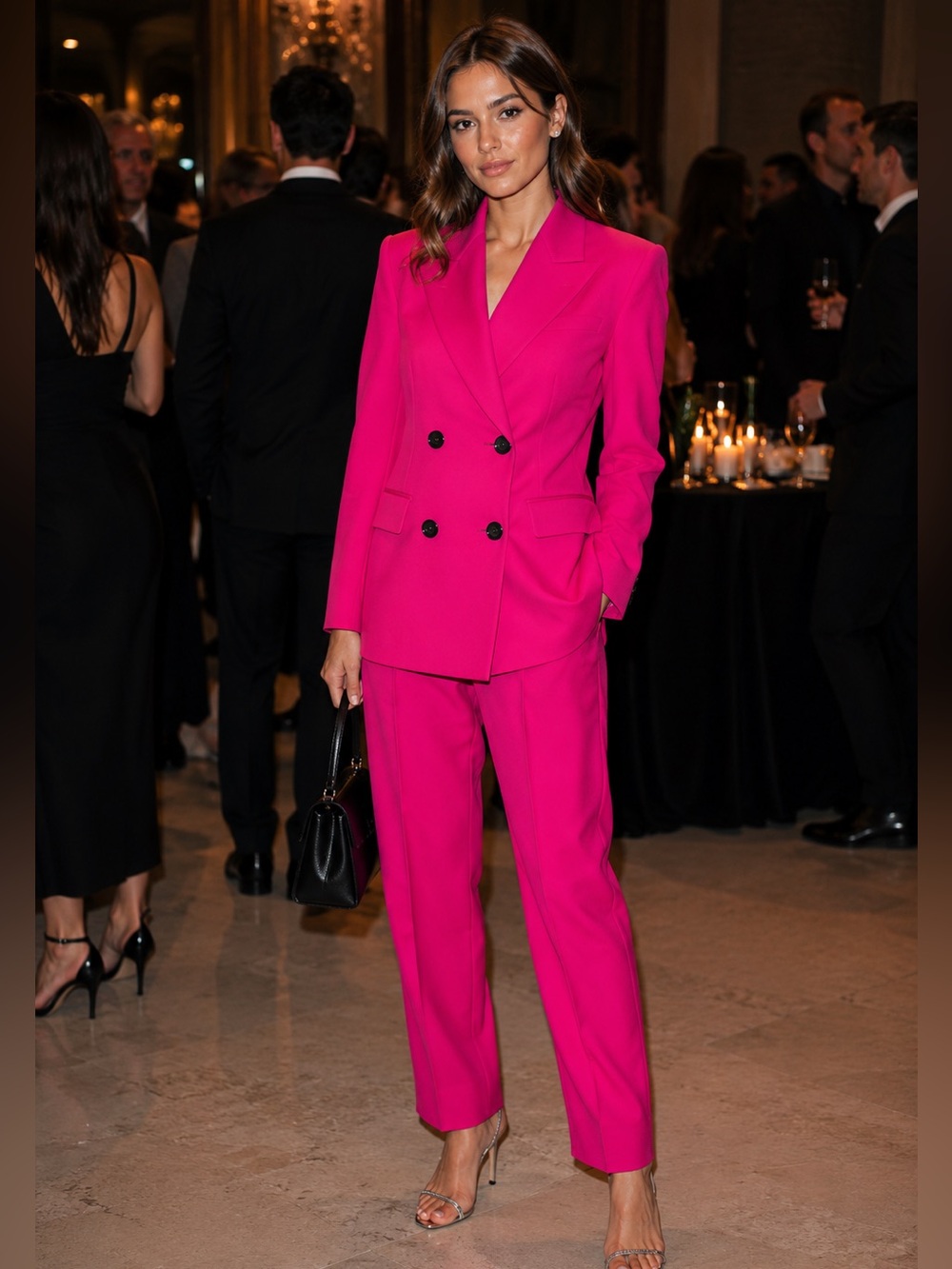 💖Alexander McQueen Neon Pink Wool Suit. Double-Breasted Blazer NWOT